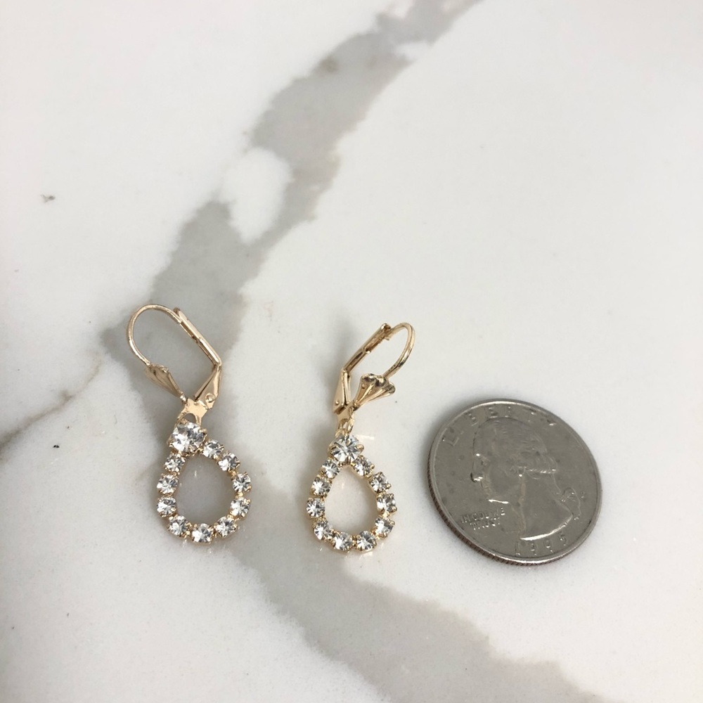 18k Gold Filled CZ Earrings - Picture 7 of 8